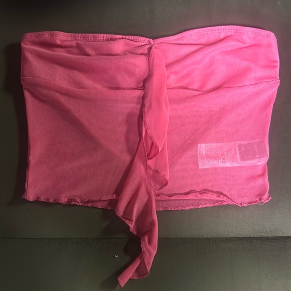 Pink Sheer tube top - Picture 1 of 3